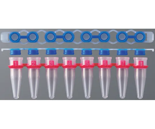 65-6911-18 8-Strip tube & Ergonomics Cap Set for PCR 0.2 mL 120 Sets PCR-8SPT-RT-2-R