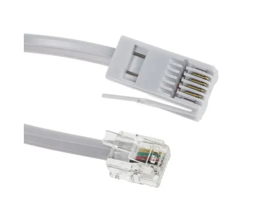 63-4757-83 RS PRO White 3m Telephone Extension Cable Male RJ11 to Male BT431A 303-1271