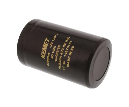 63-4777-96 KEMET 47000μF 40V dc Aluminium Electrolytic Capacitor, Chassis Mount 51 x 82mm +85°C 51mm 82mm ALS30A473KE040