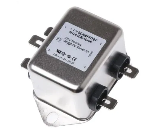 63-4798-84 Schaffner FN2010B Series 10A 250 V ac 400Hz Chassis Mount RFI Filter, with Tab Terminals FN2010B-10-06