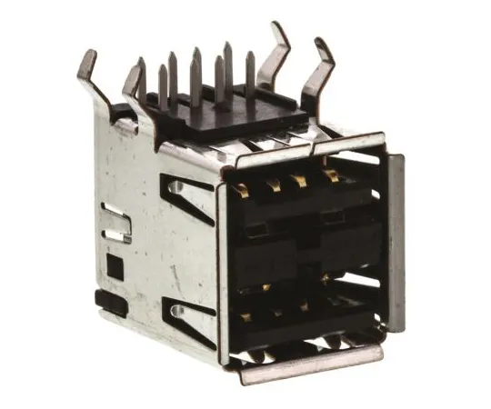 63-4859-15 TE Connectivity Dual Port Right Angle Through Hole Type A USB Connector, Socket to Socket 5787617-1