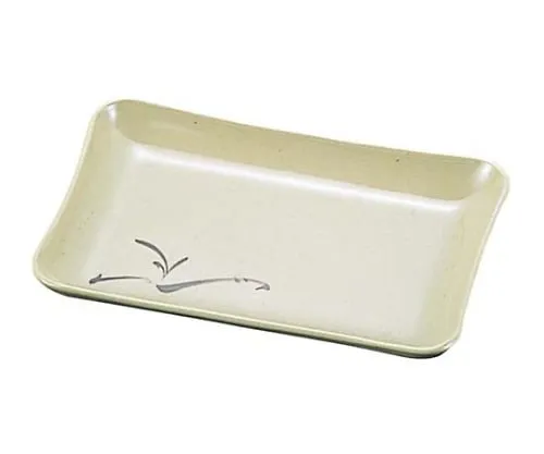61-6834-18 Melamine Japanese Crockery Oribe Square Plate Large Cut OB-29 2436200
