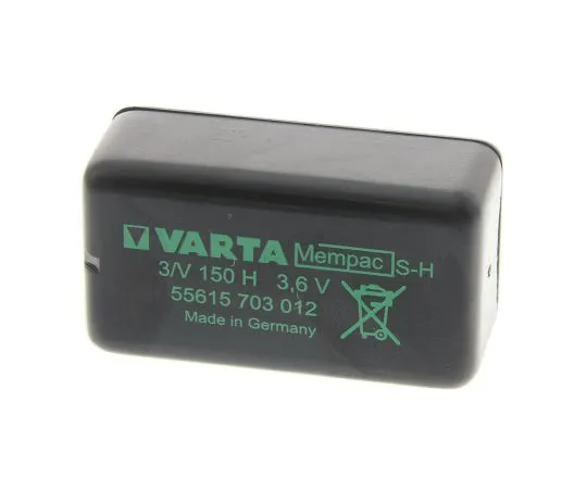 63-4758-17 Varta V150H 3.6V NiMH Rechargeable Button Batteries, 150mAh 55615703012