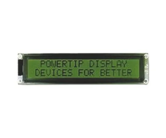 63-4730-99 Powertip PC2002LRS-B Alphanumeric LCD Display, 2 Rows by 20 Characters, Transflective PC2002LRS-B