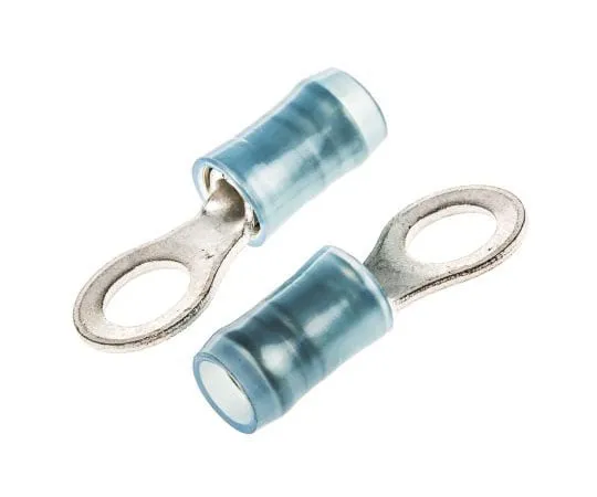 63-4700-04 TE Connectivity PIDG Series Insulated Crimp Ring Terminal, M5 Stud Size, 1mm² to 2.6mm² Wire Size, Blue 130090