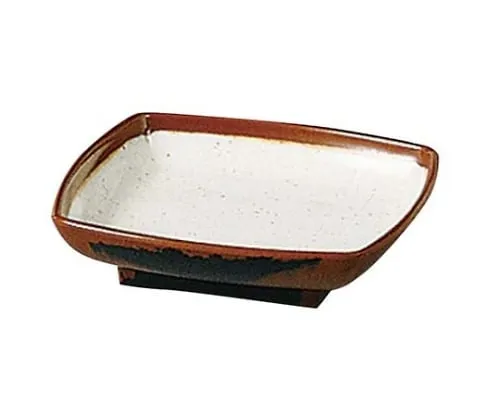 61-6835-71 Melamine Japanese Crockery Chojiro Kaku Small Plate AN-55 W Inner White 2429030