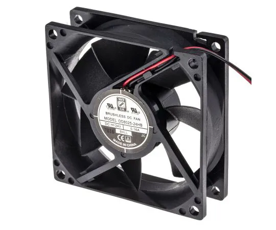 63-4867-64 RS PRO Axial Fan, 80 x 80 x 25mm, 40cfm, 2.41W, 24 V dc 541-5306