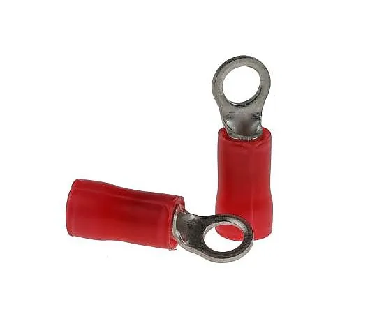 63-4656-21 Insulated Round Crimp Terminal Stud Diameter M 3.5 Red Plastic Grip 22 AWG to 16 AWG 34142