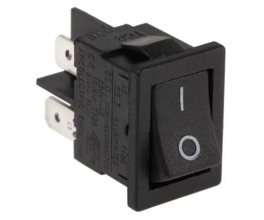 63-4738-38 Arcolectric Double Pole Single Throw (DPST), Latching Rocker Switch Panel Mount H8550VBACA
