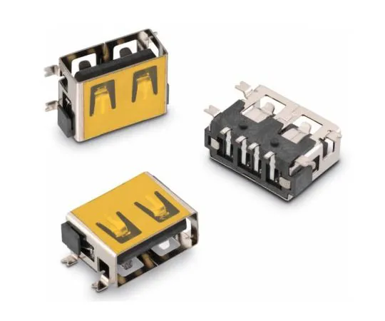 63-4689-55 Wurth Elektronik WR-COM Series, Horizontal SMT, Version 2 Type A USB Connector, Receptacle 629104190121