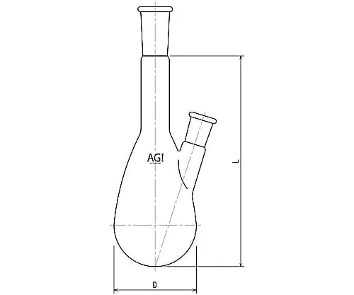 61-3625-22　［Discontinued］Side-Arm Kjeldahl Flask 200mL 15/25・15/25　3214-200-1L1L