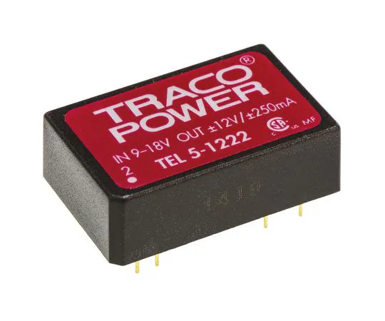 63-4804-37 TRACOPOWER TEL 5 5W Isolated DC-DC Converter Through Hole, Voltage in 9 → 18 V dc, Voltage out ±12V dc TEL 5-1222