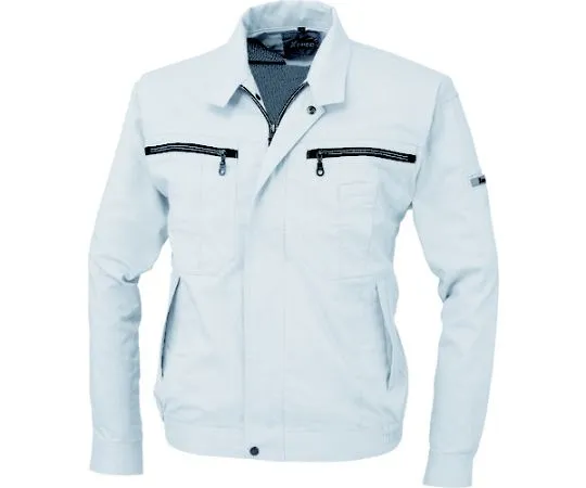 65-8513-35 Long Sleeve Blouson Silver Gray 3L 8894-22-3L