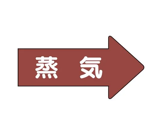 62-6124-21 JIS Piping Identification Direction Display Sticker Right Direction Display Steam (Large) 1 Set (10 Pieces) AS-41L