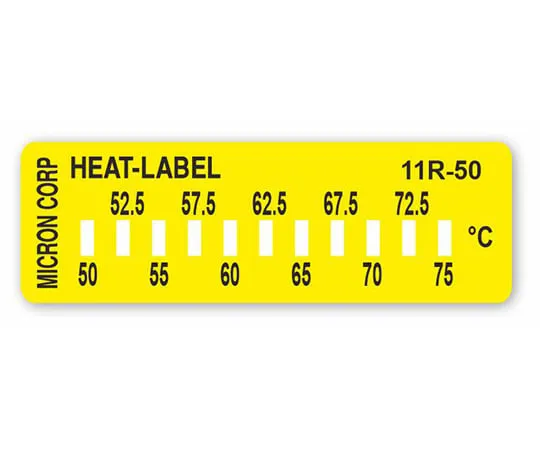 65-3676-07 Heat Label 11R (Irreversible): 2.5℃ Step Thermometer Indicator 11R-50