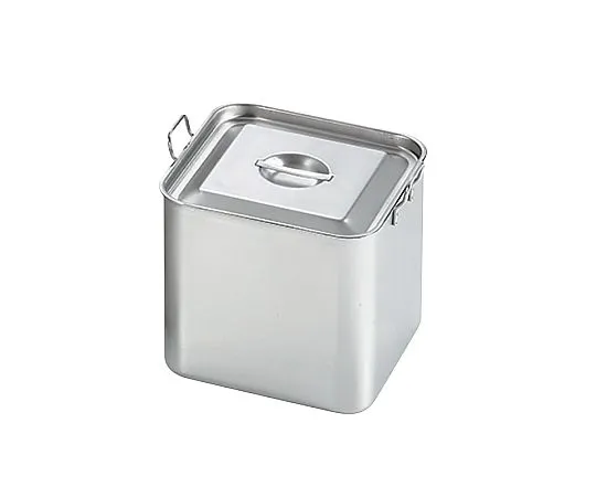 62-2336-11 18-8 Square Stainless SteelPot with Lid and Handle 13 L SH-3010