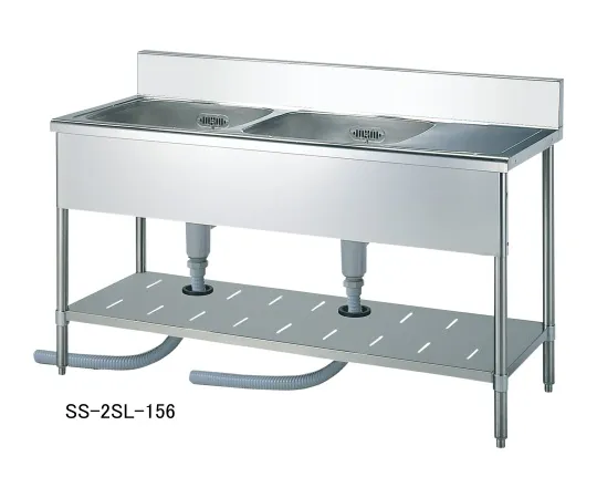62-2336-62 Double Tank Sink with Drainer (Left Sink) SS-2SL-124