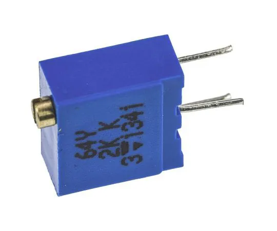 63-4697-30 Vishay 64Y Series 21 (Electrical), 23 (Mechanical)-Turn Through Hole Trimmer Resistor with Pin Terminations, 2kΩ ±10% M64Y202KB40