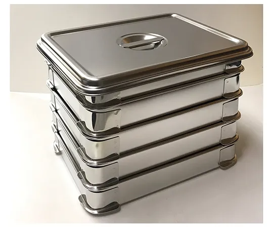 62-8250-50 Stacked Stainless Steel Vat 1.8 L (with 5 Lids) 1 Set (5 Pieces) 10013755