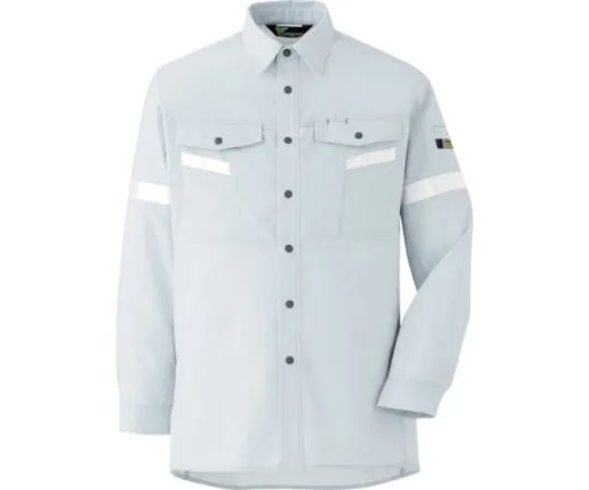 67-3134-17 All Year Work Wear Antistatic JIS Compatible Reflective Material Long Sleeve Shirt VES2551 Silver Gray S VES2551-UE-S