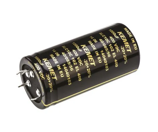 63-4767-20 KEMET 1000μF 400V dc Aluminium Electrolytic Capacitor 40 x 80mm +85°C 40mm 22.5mm 80mm ALC10C102EL400
