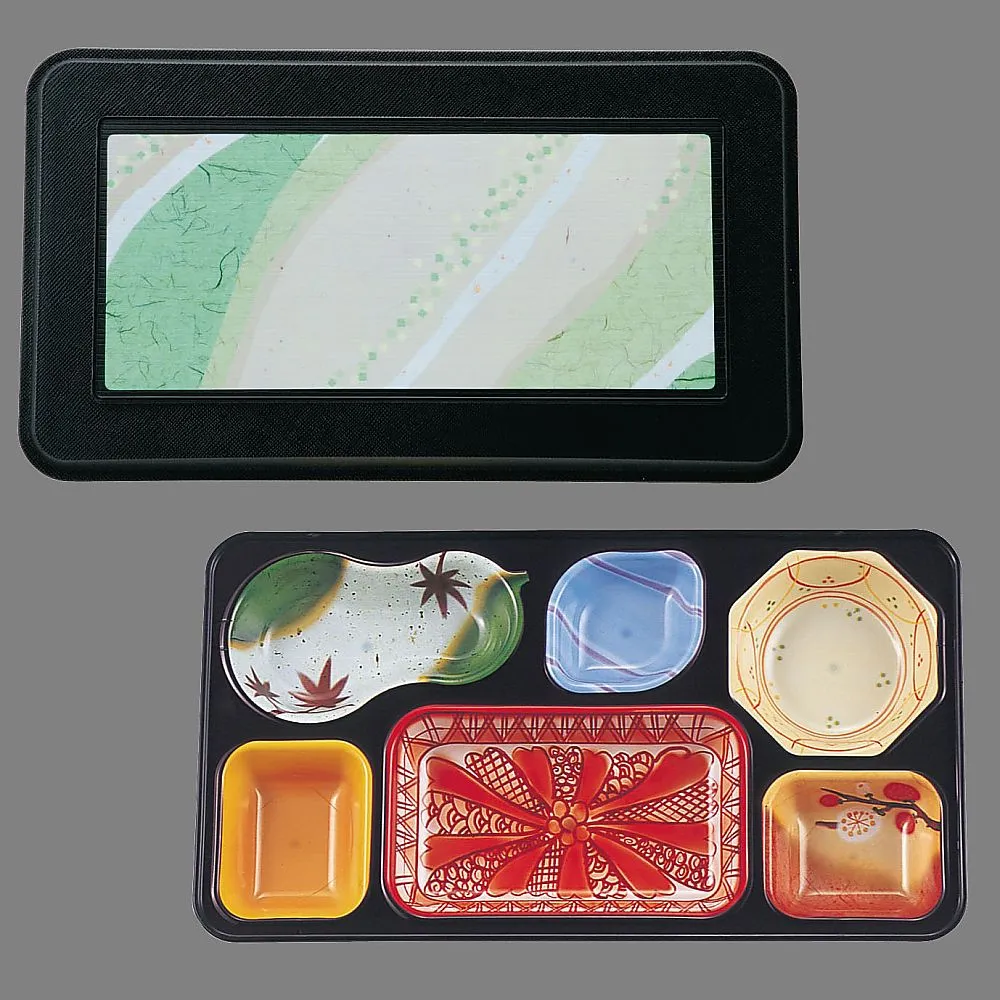 62-6803-06 Clean Dish Side Dish PR-6 (Kurouchi B/Kurohanafubuki Green)