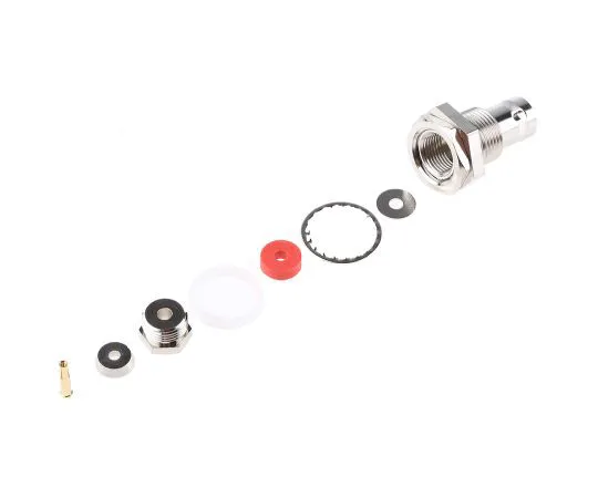 63-4874-50 RS Pro Straight 75Ω Panel Mount Bulkhead Fitting BNC Connector, jack, Nickel, Clamp Termination, RG179E 546-3973