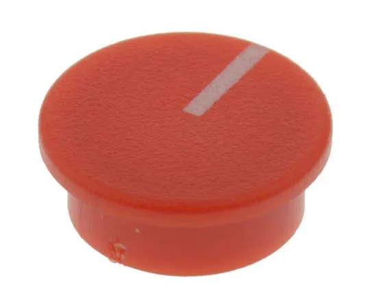 63-4803-46 RS Potentiometer Knob Cap, 19mm Knob Diameter, Red, 6.4mm Shaft, For Use With Potentiometer 465-9432