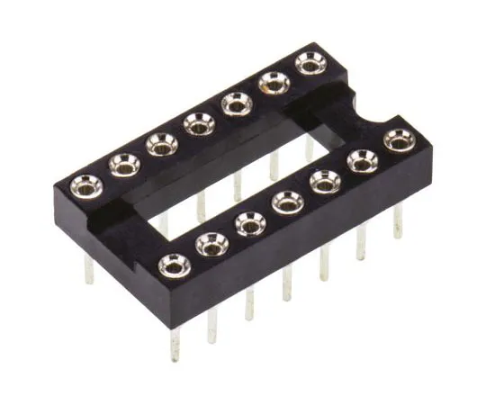 63-4723-02 Winslow 2.54mm Pitch Vertical 14 Way, Through Hole Turned Pin Open Frame IC Dip Socket, 5A W30514TTRC