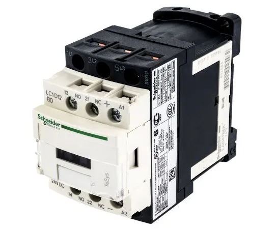 63-4782-84 Schneider Electric 3 Pole Contactor, 12 A, 24 V dc Coil, TeSys D, 3NO, 5.5 kW LC1D12BD