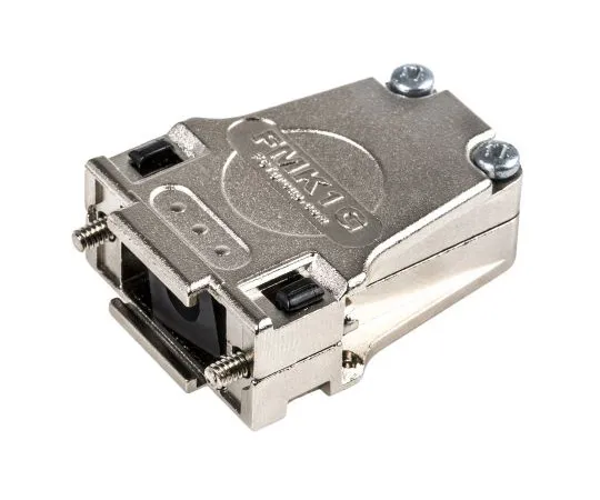 63-4754-37 FCT - A MOLEX COMPANY FMK Series Die Cast Zinc D-sub Connector Backshell, 9 Way, Strain Relief FMK1G