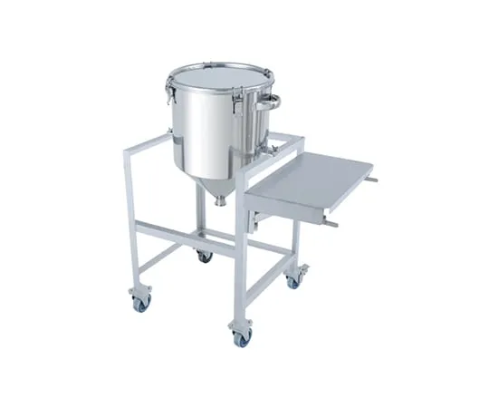 64-5068-42 Stainless Hopper Type Clip Type Sealed Container 35L with Stand (with work bench) HT-CTH-ASCB-36