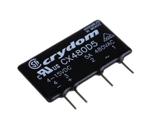63-4754-33 Sensata / Crydom 5 A Solid State Relay, Zero Cross, PCB Mount, SCR, 660 V ac Maximum Load CX480D5