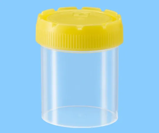 63-2982-33　［Discontinued］Sterilized Container (with Scale) Yellow Cap 70ml　75.9922.744S