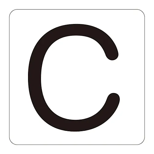 61-3414-73　［Discontinued］Alphabet Display Sticker HA-C (5P) Large　172503