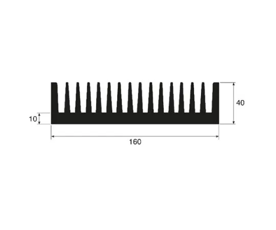 63-4740-05 Heatsink, 0.65K/W, 150 x 160 x 40mm 159AB1500B