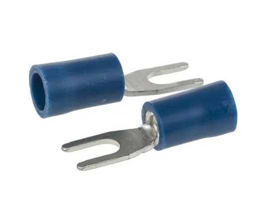 63-4727-26 RS PRO Insulated Crimp Spade Connector, 1.5mm² to 2.5mm², 16AWG to 14AWG, 3.2mm Stud Size Vinyl, Blue 208-2521
