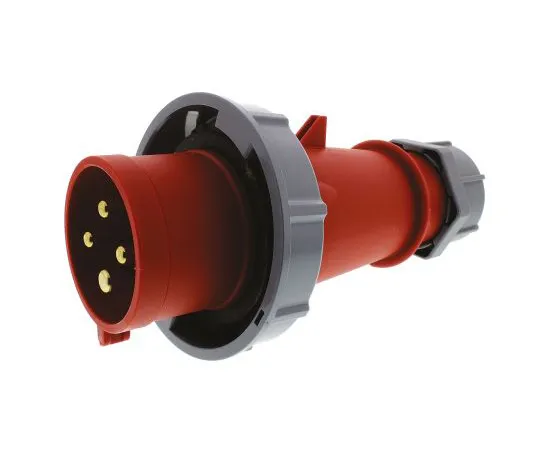 63-4830-99 Mennekes AM-TOP Series, IP67 Red Cable Mount 3P+E Industrial Power Plug, Rated At 32A, 415 V 294