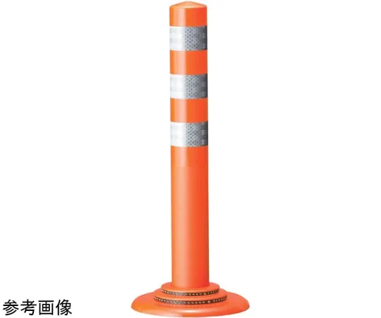 65-8896-67 Lane Separator Pole Cone Plus PF-N Bonded Type H650mm Red PC-65PFRW-N