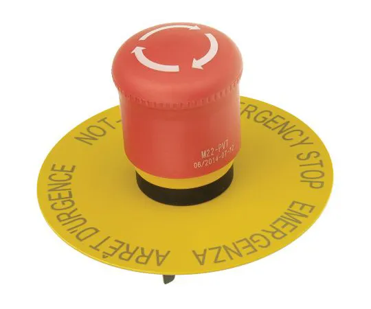 63-4805-65 Eaton M22 Series, Red Push Button Head, Turn to Release, 22mm Cutout M22-PVT+M22-A+M22-XAK1