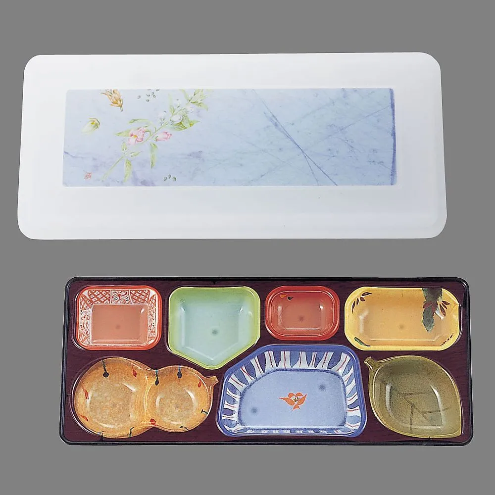 62-6803-04　［Discontinued］Clean Dish Side Dish PR-5 (Black Inner A/Clear Sesame)