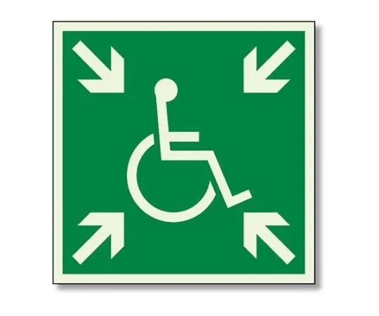 62-6089-80 Temporary Evacuation Area Sign 130 square 829-901