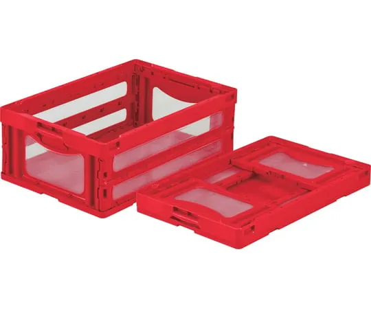 67-7113-18 Folding Container O-55B Red/Transparent 55909000RE401TM