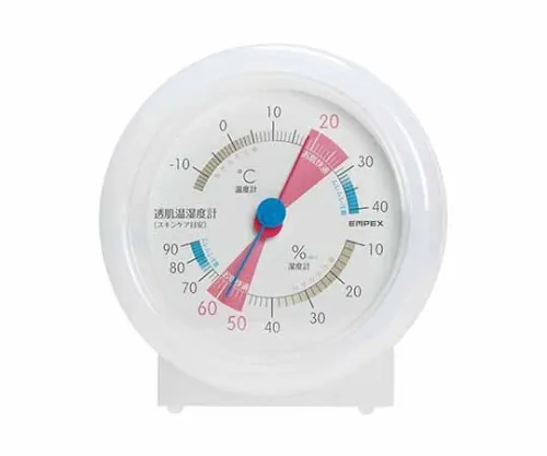 61-6865-89　［Discontinued］Thermo-Hygrometer 93 x 89 x 35mm 80G (Blister Pack) Clear White　TM-4721