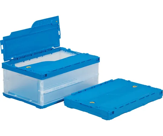 67-7112-77 Folding Container C-30B Transparent/Blue 55855000TMBL