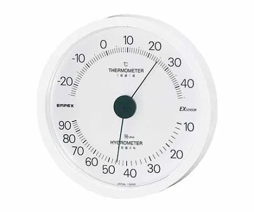 61-6865-47 Exceed Thermo-Hygrometer 140 x 29mm 230G (Blister Pack) White TM-2301