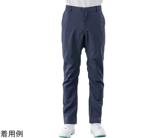 68-5084-65 Hybrid Active Pants without Hem Lifting, Navy, without Tuck, Back Elastic, S Size LH5400-6