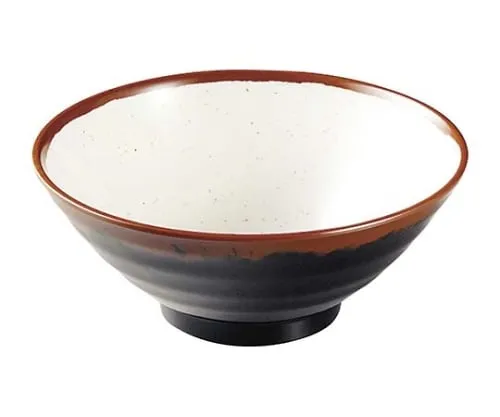 61-6835-56 Melamine Japanese tableware Chojiro kiln soba Bowl AN-64 small W inner white 2428530