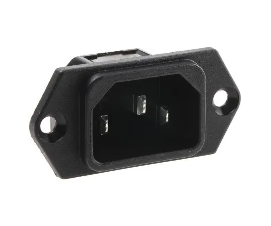 63-4864-88 Schurter C14 Panel Mount IEC Plug Male, 15A, 250 V ac 6100.31