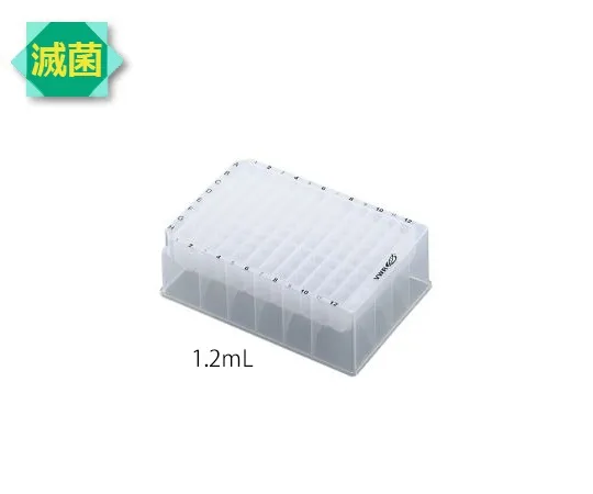 3-592-01　［Discontinued］96 Well Deep Plate 1.2mL 10 Pieces　10755-246